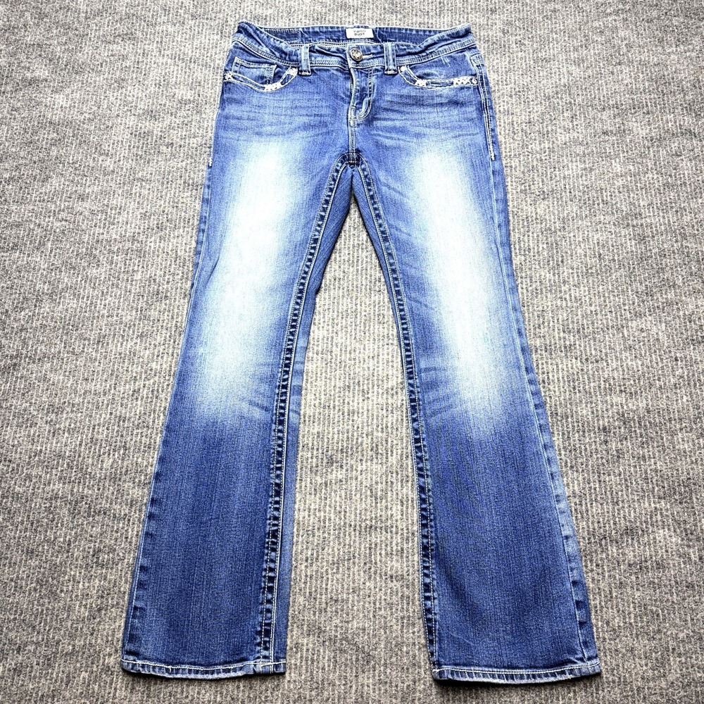 Daytrip Virgo Boot Bootcut Jeans Womens 30R Blue Wash Low Rise Stretch Denim